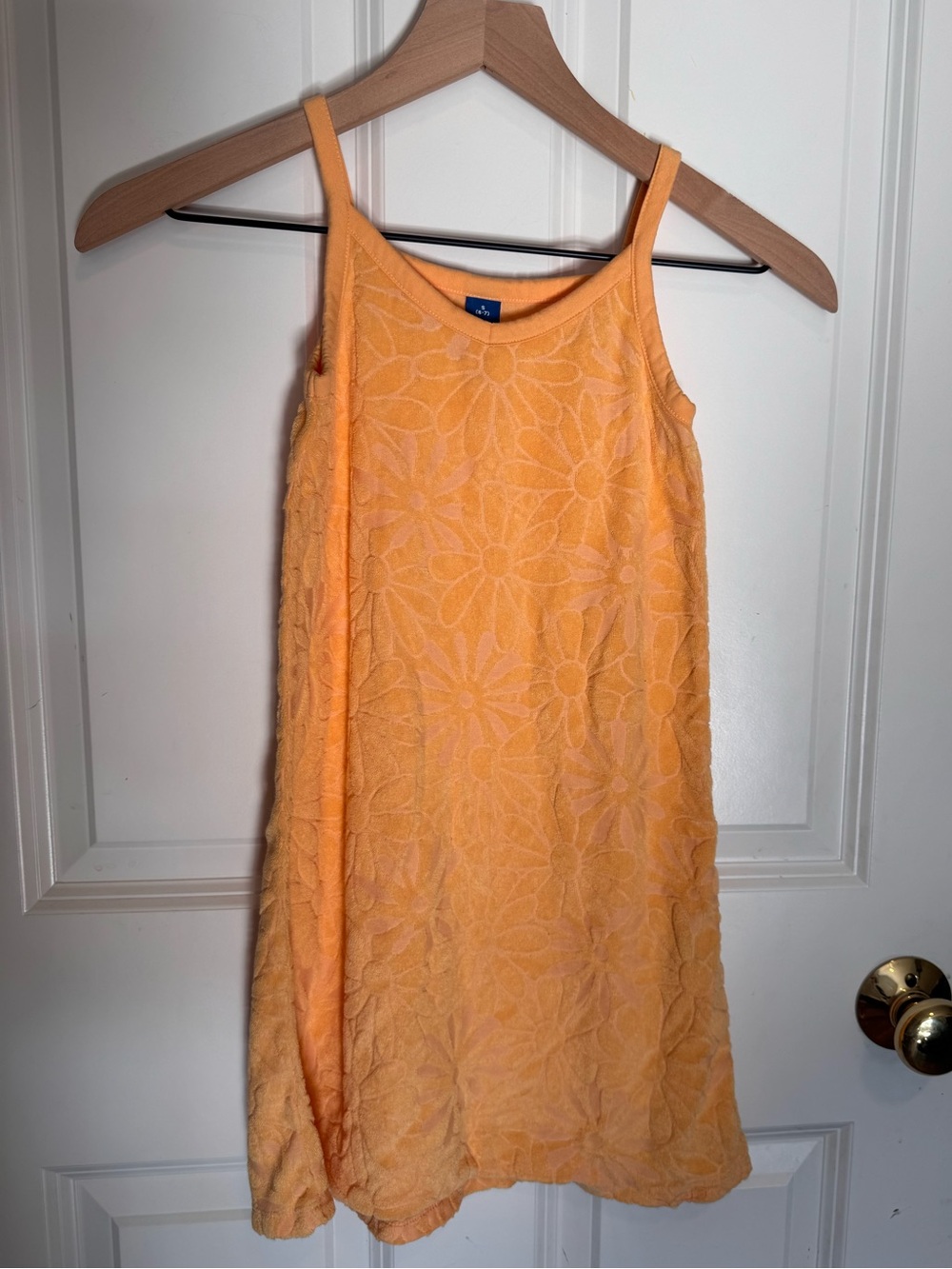 Old Navy Peach/Orange Burnout Floral Terry Sundress, cover up,resort,vacation